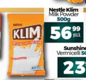 Take 'n Pay Nestle Klim Milk Powder 500g offer