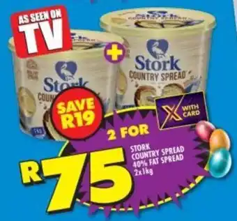 Stork Country Spread 40% Fat Spread 2 x 1kg