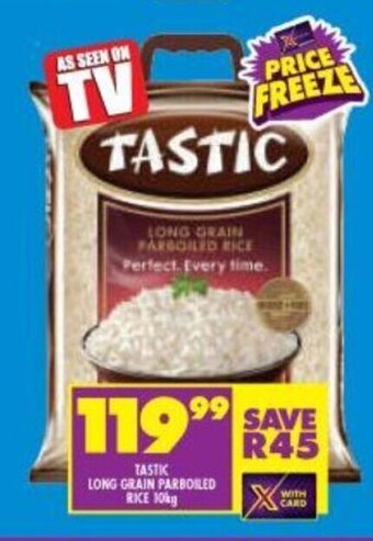 Shoprite Tastic Long Grain Parboiled Rice 10kg offer