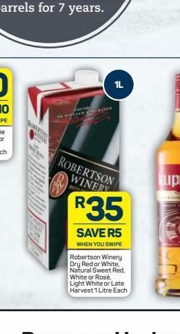 Pick n Pay Robertson winery wine offer