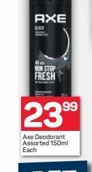 Pick n Pay Axe deodorant offer