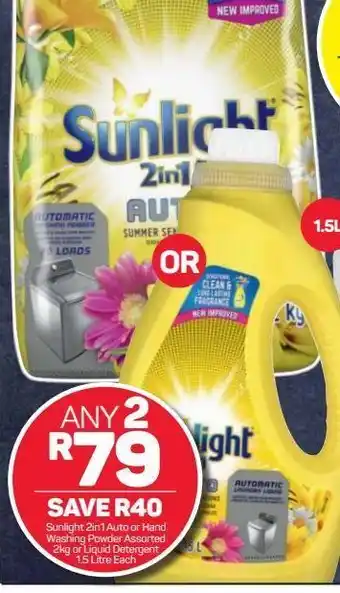 Pick n Pay Sunlight washing powder 2 offer
