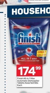 Pick n Pay Finish dishwasher tablets offer