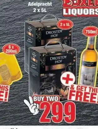 Boxer Drostdy hof white wine 2 offer