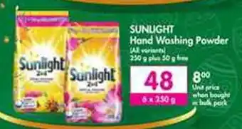 Makro Sunlight Hand Washing Powder (All Variants) 6 x 250g offer