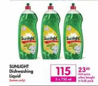 Makro SUNLIGHT Dishwashing Liquid 5 x 730 ml offer