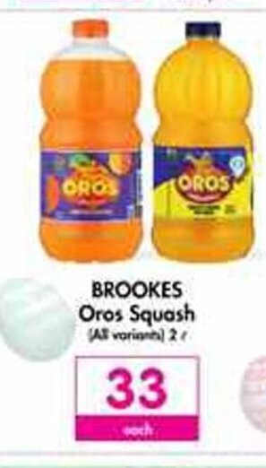 Makro Brookes Oros Squash (All Variants) 2L offer