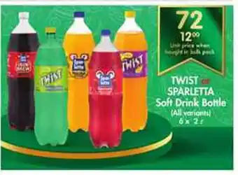 Makro Twist Sparletta Soft Drink Bottle (All Variants) 6 x 2L offer