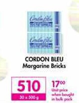 Makro Cordon Bleu Margarine Bricks 30 x 500g offer