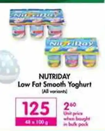 Makro Nutriday Low Fat Smooth Yoghurt (All Variants) 43 x 100g offer