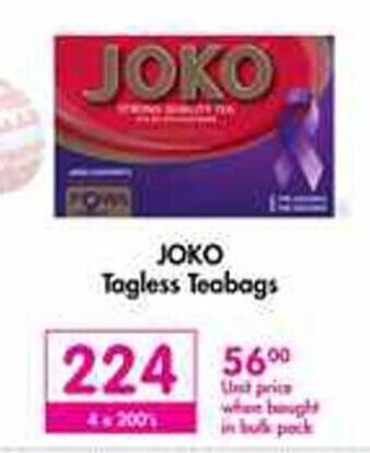 Makro JOKO Tagless Teabags 4 x 200's offer