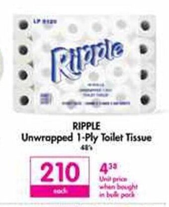 Makro Ripple Unwrapped 1-Ply Toilet Tissue 48's offer