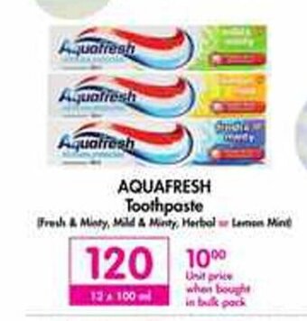 Makro Aquafresh Toothpaste 12 x 100 ml offer