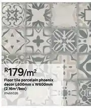 Leroy Merlin Phoenix Decor Porcelain Floor Tiles L600mm x W600mm-Per Sqm offer