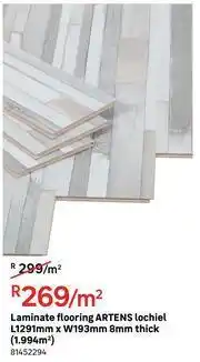 Leroy Merlin Artens Lochiel Laminate Flooring L1291mm x W193mm 8mm Thick (1.994Sqm)-Per Sqm offer