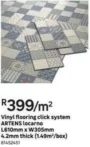 Leroy Merlin Artens Locarno Click System Vinyl Flooring L610mm x W305mm x 4.2mm Thick-Per Sqm offer