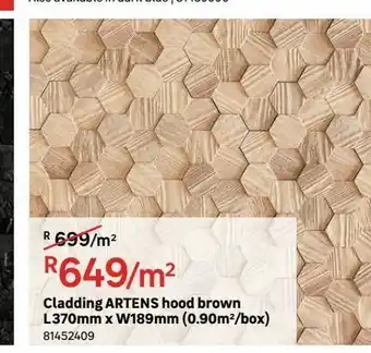 Leroy Merlin Cladding artens hood brown l370mm x w189mm  (0.90m2/box) offer