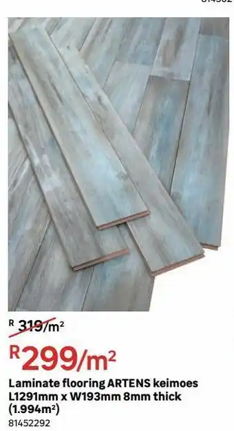 Leroy Merlin Laminate flooring artens keimoes l1291mm x w193mm 8mm thick (1.994m2) offer