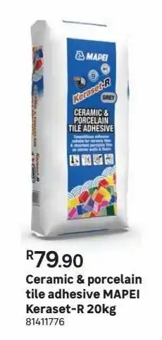 Leroy Merlin Ceramic & porcelain tile adhesive mapei keraset-r 20kg offer