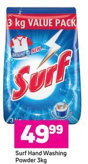 Game Surf Hand Washing Powder-3Kg offer