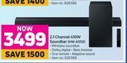 Game Samsung 2.1 Channel 410W Soundbar HW-A550 offer