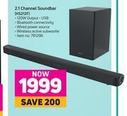 Game Hisense 2.1 Channel Soundbar HS212F offer