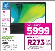 Game Acer Intel Celeron Laptop offer