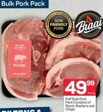 Pick n Pay PnP Bulk Pork Pack Consists of Leg Roast, Chops offer