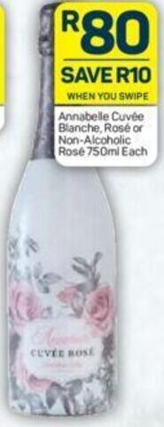 Pick n Pay Annabelle Cuvée Blanche, Rosé or Non- Alcoholic Rosé 750ml offer