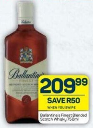 Pick n Pay Ballantine's Finest Blended Scotch Whisky 750ml offer