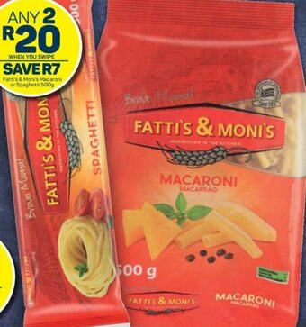 Pick n Pay Fatti & Moni's Macaroni or Spaghetti 500g offer