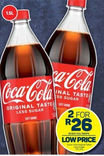 Pick n Pay Coca-Cola Original Taste Less Sugar 1.5 Litre offer