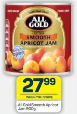 Pick n Pay All Gold Smooth Apricot Jam 900g offer