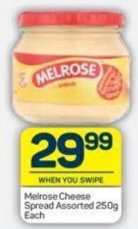 Pick n Pay Melrose Cheese Spread Assorted 250g offer