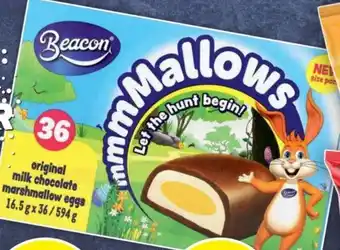 Pick n Pay Beacon mmmMallows Original Milk Chocolate Marshmallow Eggs 36s offer
