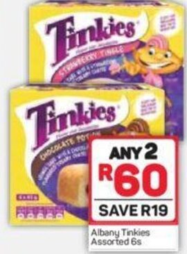 Pick n Pay Albany Tinkies Assorted 6s offer