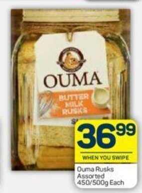 Pick n Pay Ouma Rusks Assorted 450/500g offer