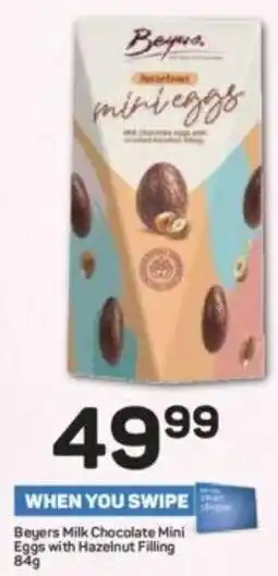 Pick n Pay Beyers Milk Chocolate Mini Eggs with Hazelnut Filling 84g offer