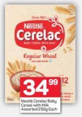 Pick n Pay Nestlé Cerelac Baby Cereal with Milk Assorted 250g offer