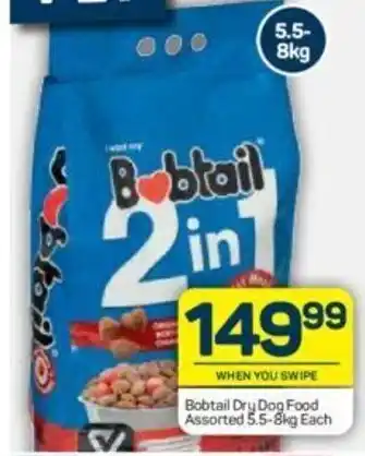 Pick n Pay Bobtail Dry Dog Food 5.5-8kg offer