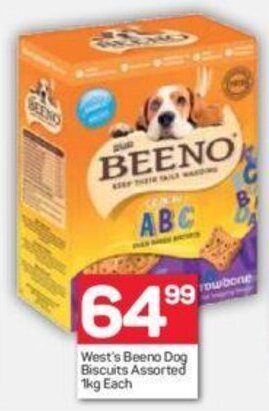 Pick n Pay West's Beeno Dog Biscuits Assorted 1kg offer