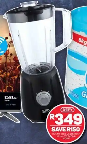 Pick n Pay Defy 1.5 Litre Table Jug Blender 400w offer