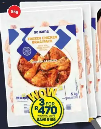 Pick n Pay Frozen Chicken Braai Pack no name 3x5kg offer