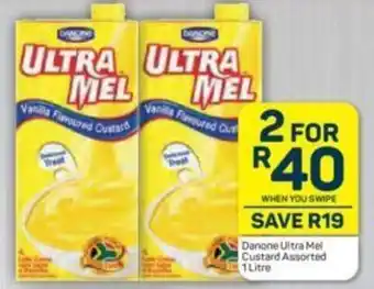 Pick n Pay Danone Ultra Mel Custard Assorted 2x1L offer