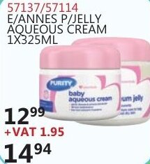 E/Annes P/Jelly Aqueous Cream 57137/57114