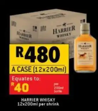 Shoprite Liquor Harrier Whisky 12 x 200 ml per shrink offer