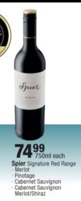 Checkers Liquor Shop Spier 750ml offer