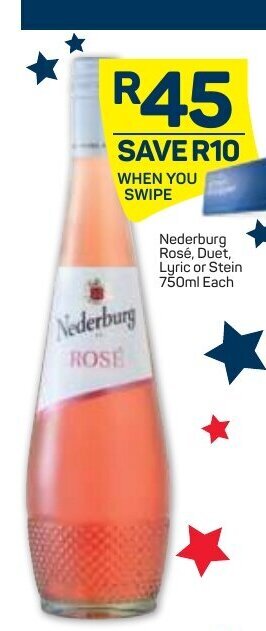 Nederburg Rosé, Duet, Lyric or Stein 750ml