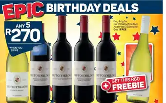 Pick n Pay Liquor Du Toitskloof Cellars Assorted 750ml offer