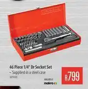 Builders Warehouse Mastercraft 46 Piece 1/4" Dr Socket Set offer